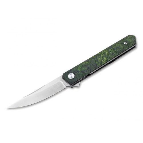 Böker Plus Kwaiken Mini Flipper Green Carbon Fiber