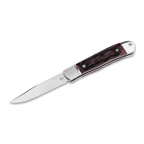Böker Plus Hidden Release Trapper Appaloosa Bone