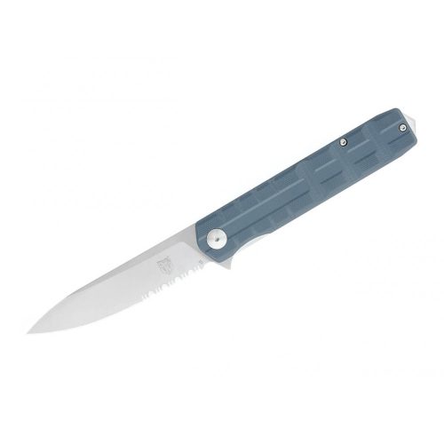 CobraTec Kuzio G10 Grey Drop Point Serrated