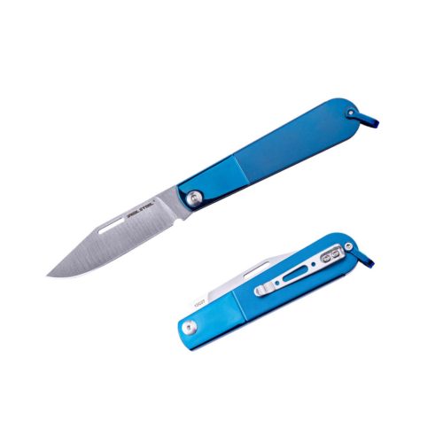 Real Steel Real Barlow RB-3 Clip Point Blue
