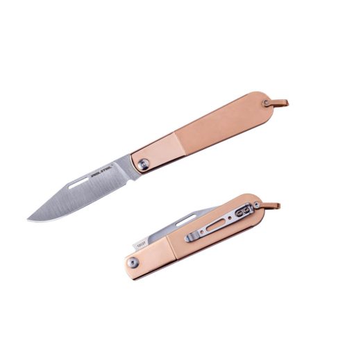 Real Steel Real Barlow RB-3 Clip Point Rosegold