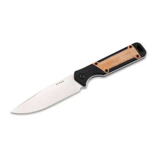 Kizer Fixed Militaw G10 Black Micarta Natural