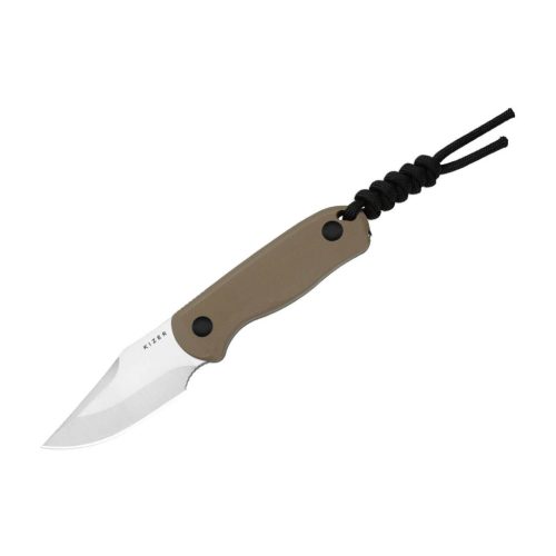 Kizer Drop Bear Fix Clip Point AEB-L Tan G10