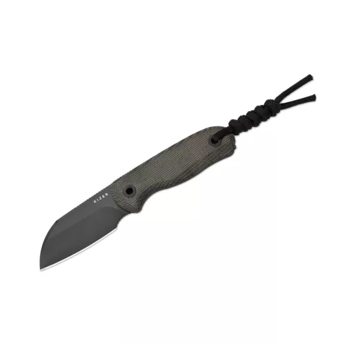 Kizer Drop Bear Fix Sheepsfoot S45VN Gray Green Micarta