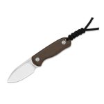Kizer Drop Bear Fix Drop Point 14C28N Brown Micarta