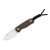Kizer Drop Bear Fix Drop Point 14C28N Brown Micarta