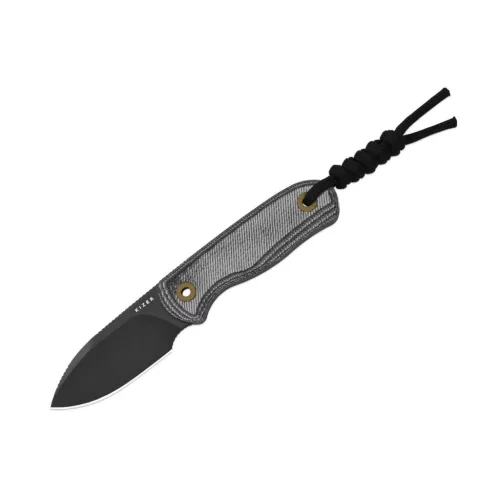Kizer Drop Bear Fix Drop Point S45VN Black Micarta