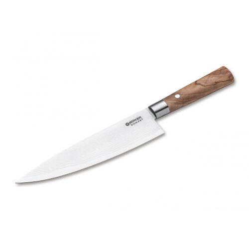 Böker Damascus Olive Chef's Knife Large