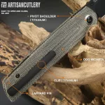 Artisan Cutlery OD Green Micarta/Black PVD