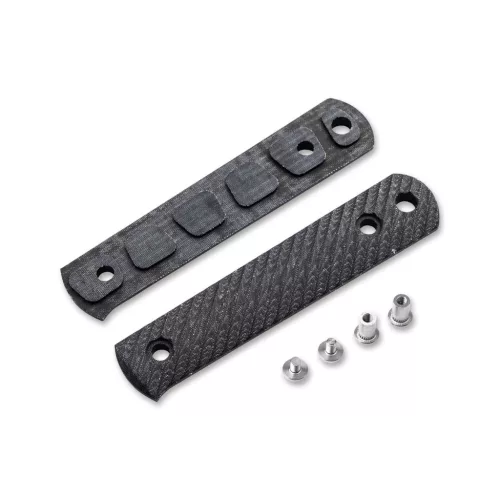 Böker BFF Packlite Handle Scale - Linen Micarta Black & White Rope