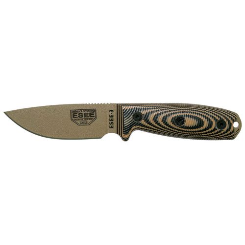 ESEE Model 3 - 3D Handle - Dark Earth - Coyote/Black