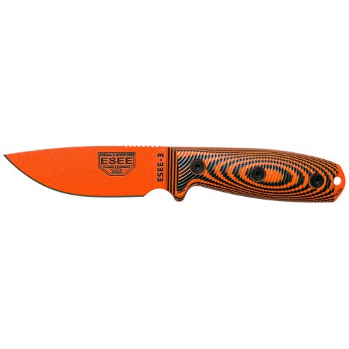 ESEE Model 3 - 3D Handle - Orange - Orange/Black