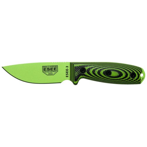 ESEE Model 3 - 3D Handle - Venom Green - Neon Green/Black