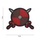 101 INC Patch 3D PVC Viking Shield + 2 Swords Red/Brown 17045
