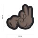 101 INC Patch 3D PVC Fuck Fingers Grey 18054
