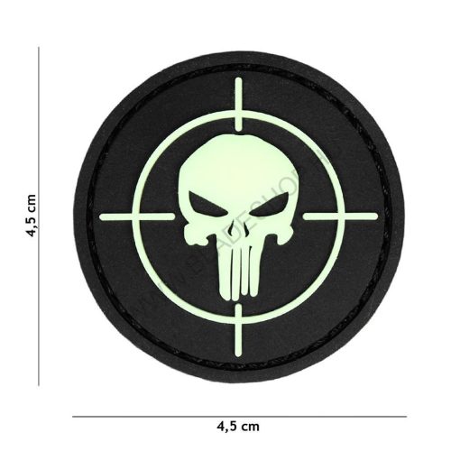 101 INC Patch 3D PVC Punisher Sight Glow in the Dark 20026