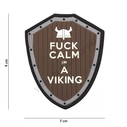 101 INC Patch 3D PVC Fuck Calm Brown/Grey 11113