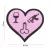 101 INC Patch 3D PVC Love, Wine, Dicks and Guns Pink 7103