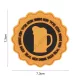101 INC Patch 3D PVC Drink Beer Orange 9115