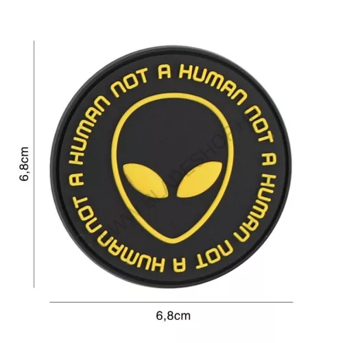 101 INC Patch 3D PVC Not Human Black/Yellow 9070