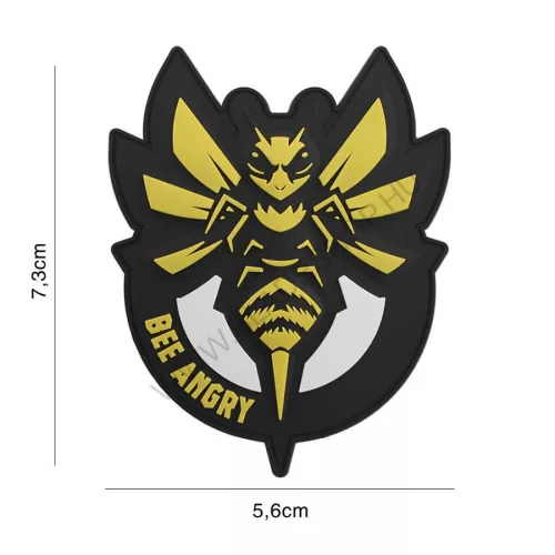 101 INC Patch 3D PVC Bee Angry Yellow 8115