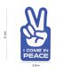 101 INC Patch 3D PVC I Come in Peace Blue 8125
