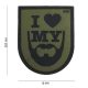 101 INC Patch 3D PVC I Love My Beard Green 14043