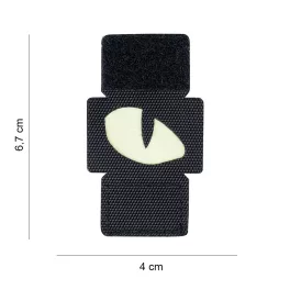 101 INC Laser Cut Patch GitD Cat Eyes MOLLE Black 3131