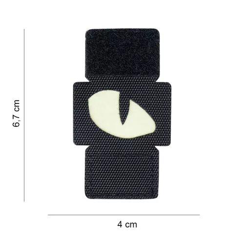 101 INC Laser Cut Patch GitD Cat Eyes MOLLE Black 3131