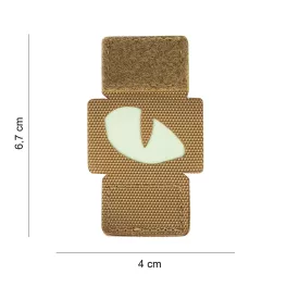 101 INC Laser Cut Patch GitD Cat Eyes MOLLE Coyote 3133