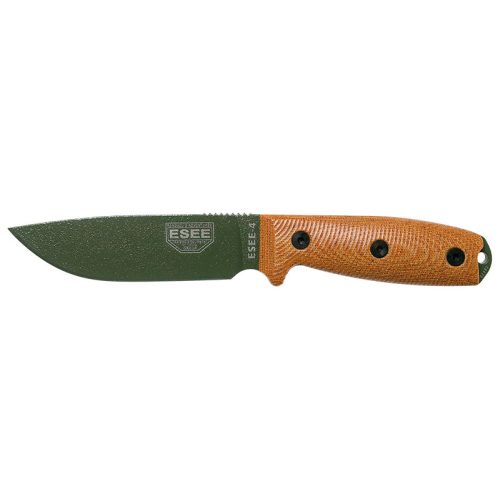 ESEE Model 4 - 3D Handle - OD Green - Canvas Micarta