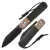 Artisan Cutlery Holm - Black Blade Ebony Wood