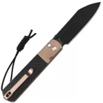 Artisan Cutlery Holm - Black Blade Ebony Wood