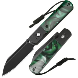 Artisan Cutlery Holm - Black/Green Acrylic