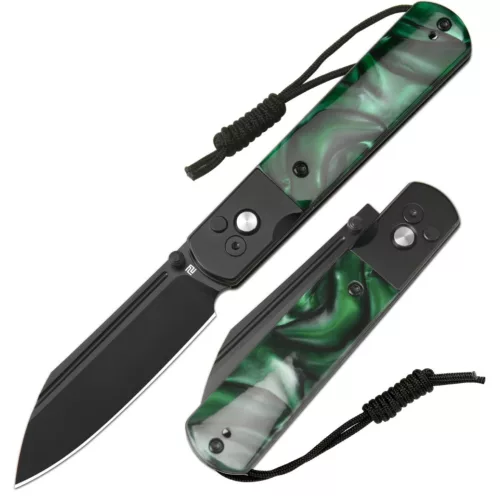 Artisan Cutlery Holm - Black/Green Acrylic