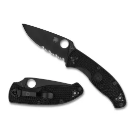 Spyderco Tenacious Lightweight Black Combination Edge