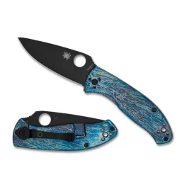 Spyderco Tenacious RIL Disarray Titanium Black Blade