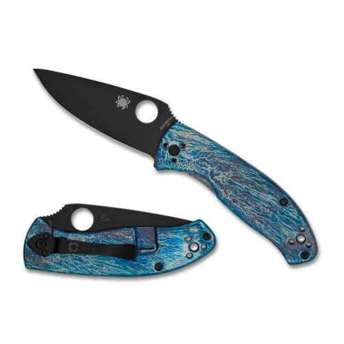 Spyderco Tenacious RIL Disarray Titanium Black Blade