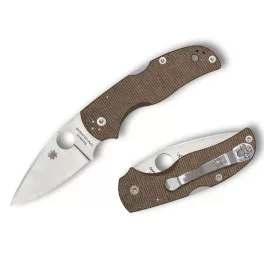 Spyderco Native 5 Brown Canvas Micarta CPM Cru-Wear