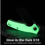 CJRB Crag - Glow In the Dark - Black/Green G10