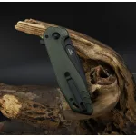 CJRB Riff - Black/Green Micarta