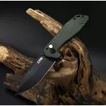 CJRB Riff - Black/Green Micarta