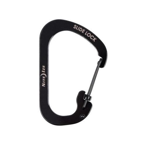 Nite Ize SlideLock 2 Black - rozsdamentes karabiner