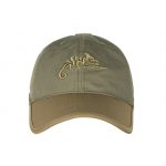 Helikon-Tex Logo Cap - PolyCotton Ripstop - Black / Olive Green B