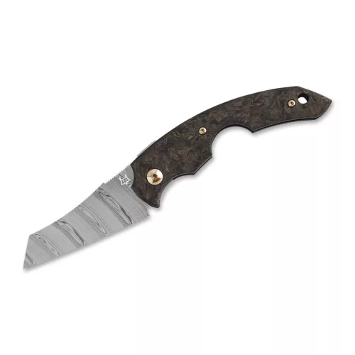 Fox Knives Virtus Dark Matter Gold CF Damascus 