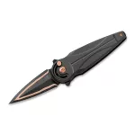Fox Knives Saturn Titanium - Carbon Copper Damascus