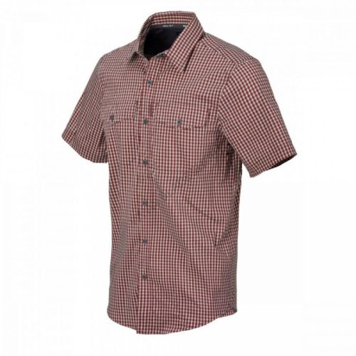 Helikon-Tex Covert Concealed Carry rövid ujjú ing - Dirt Red Checkered  
