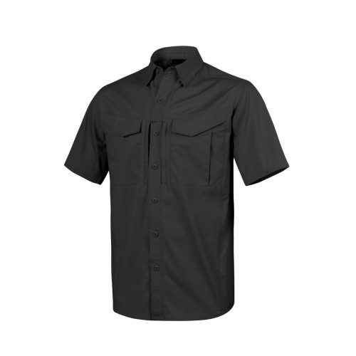 Helikon-Tex Defender Mk2 rövid ujjú ing - PolyCotton Ripstop - Black (S)