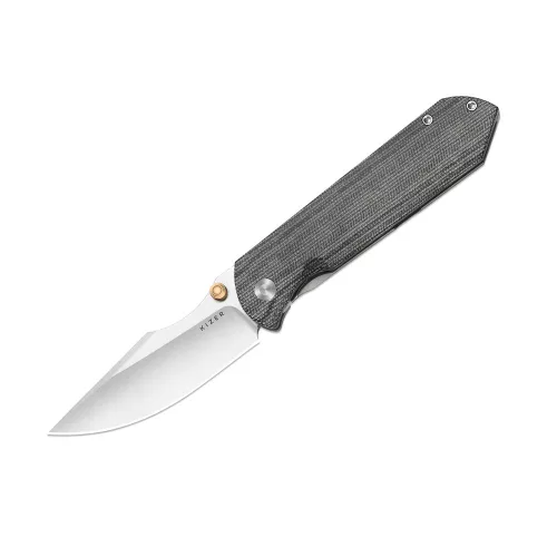 Kizer Harpoon Fold Titanium/Black Micarta Elmax