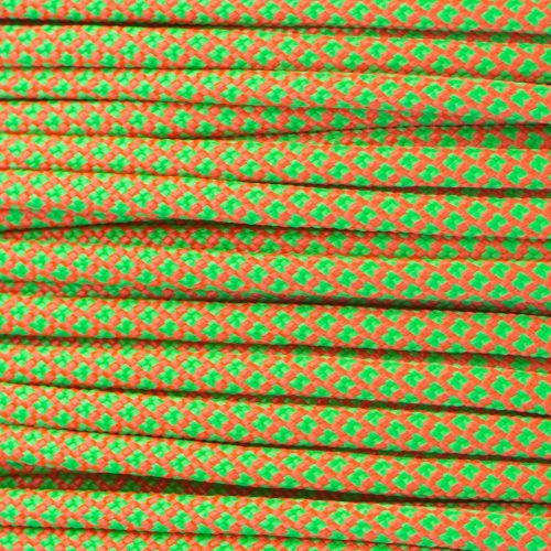 Neon Orange & Neon Green Diamonds - 550 Paracord Type III.